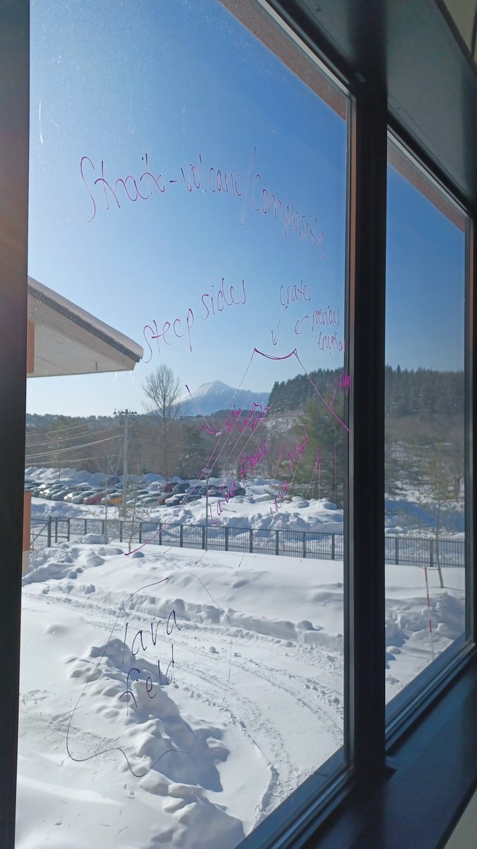 When you get to teach about volcanoes with one outside your classroom #geographyteacher #iwatesan