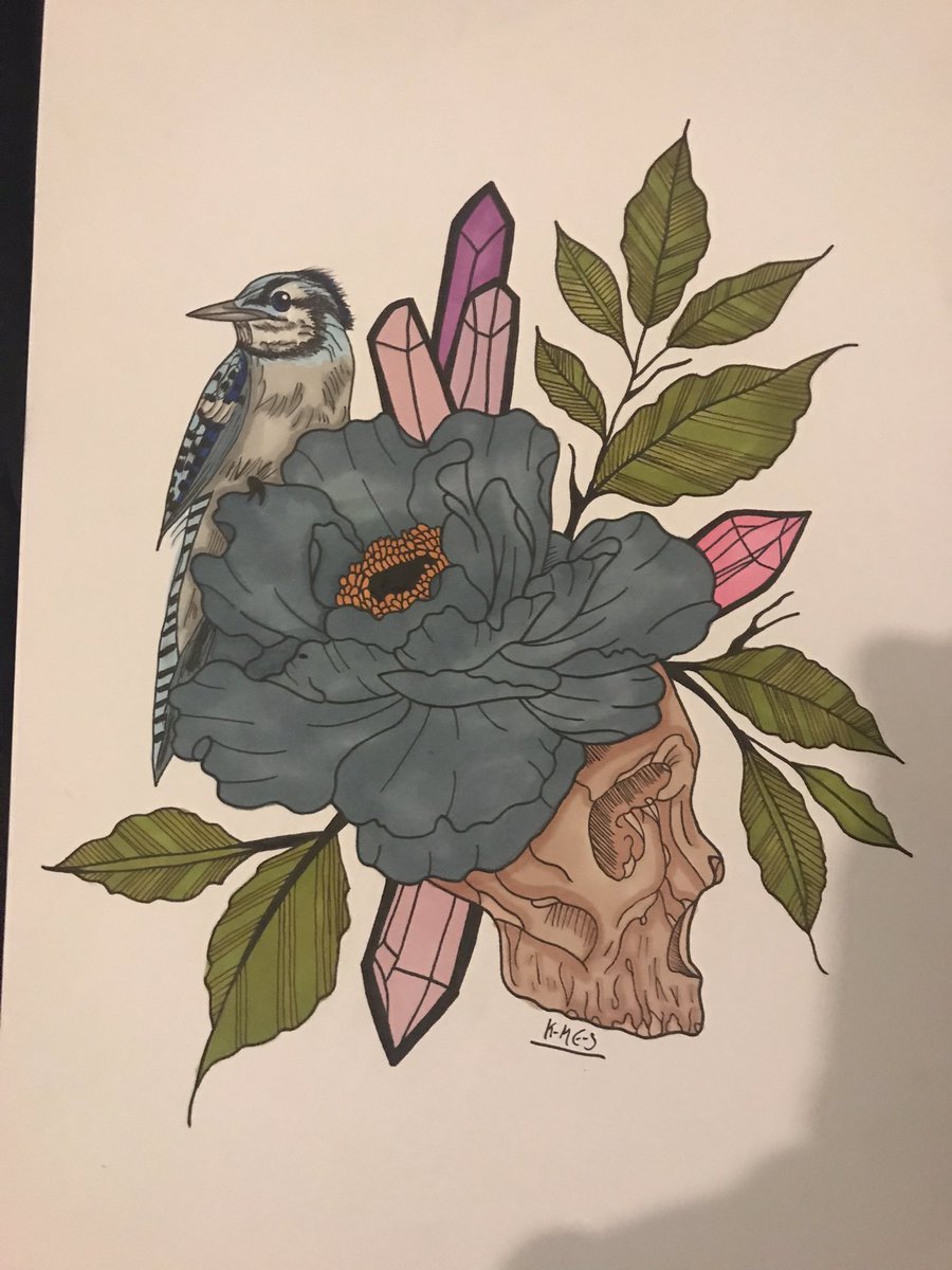 SP00KYKM's tweet photo. New drawing we don’t have blue jays in the U.K. but I think there so beautiful 🥰 hope you guys like my new are work https://t.co/f5B9v0cWw9