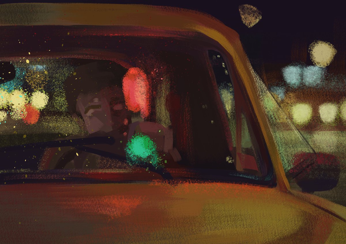 Queerly__'s tweet photo. Taxi Driver screencap study, ~3hrs https://t.co/XTmIf8Z16X