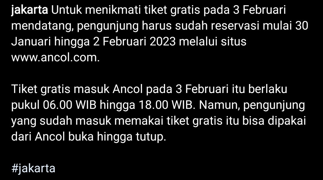 infojakarta's tweet photo. Masuk Ancol Gratis ! https://t.co/kWbF7hJYpN