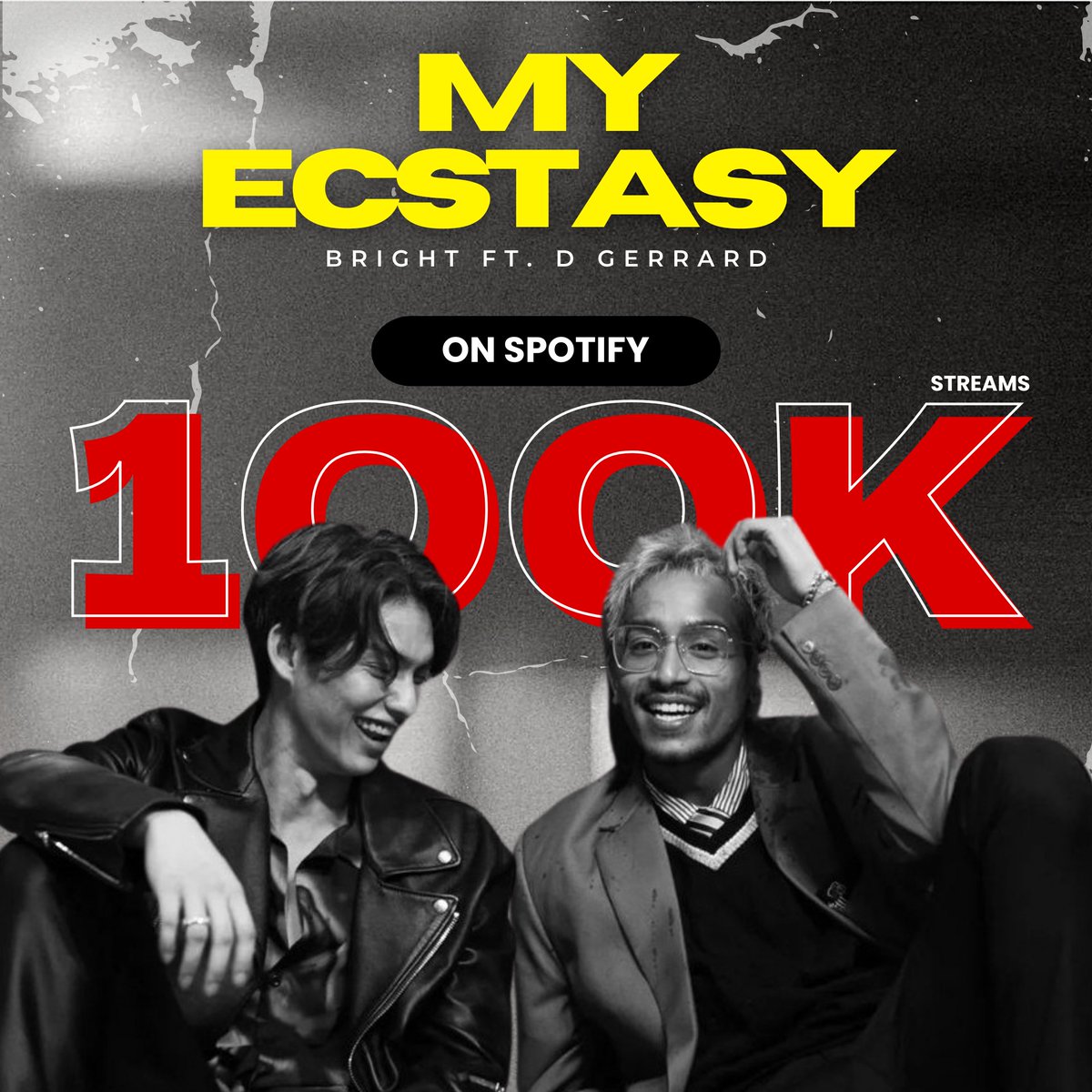 BVC_Streaming's tweet photo. 🎊 CONGRATULATIONS 🎊

My Ecstasy - BRIGHT ft. D GERRARD 100,000 Streams on spotify 🥳🎉 

🔗 https://t.co/czhzbzHfFJ

#BrightMyEcstasy
#bbrightvc @bbrightvc https://t.co/oKELGy9jo8