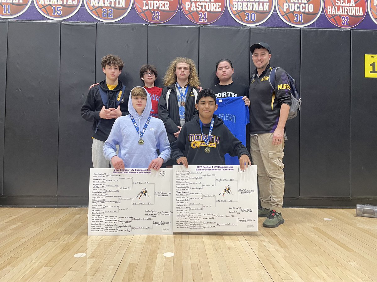 cnramswrestling's tweet photo. Congratulations to our North RAMS Wrestling All-Section place-finishers.
1st - Alex Perez, Will Roden
3rd - Willem Swituszak 
4th - Michael Ponce
5th - Sam Rose, Ryan Ciardullo https://t.co/x0WhkIxkuN