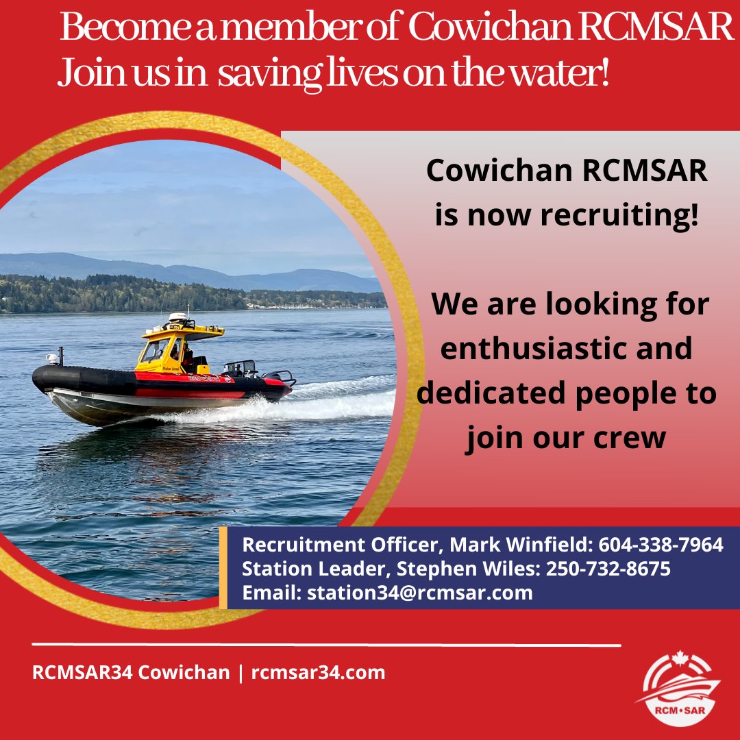 RCMSAR34's tweet photo. Our station is recruiting new crew members for the spring training season, come join our team!
For information on what it takes to be qualified and the training you will receive as a crew member check out: https://t.co/QH0wNuRL77 https://t.co/x0gBC9hspE