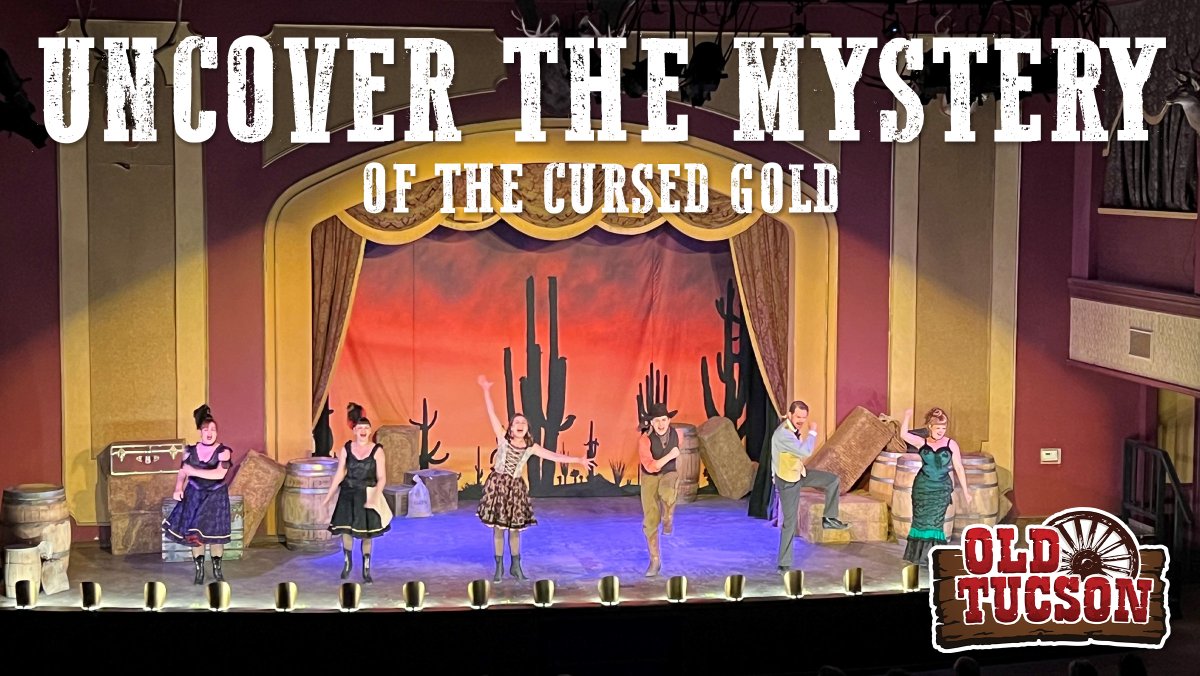 OldTucsonAZ's tweet photo. Will you discover the mystery of the Cursed Gold?
#oldtucson #awesternexperience #wildwest #westernlifestyle #westernchic #familyfun #western #tucson #cowboys #adventure #boots #arizona #cursedgold https://t.co/oQH7dTe5BQ