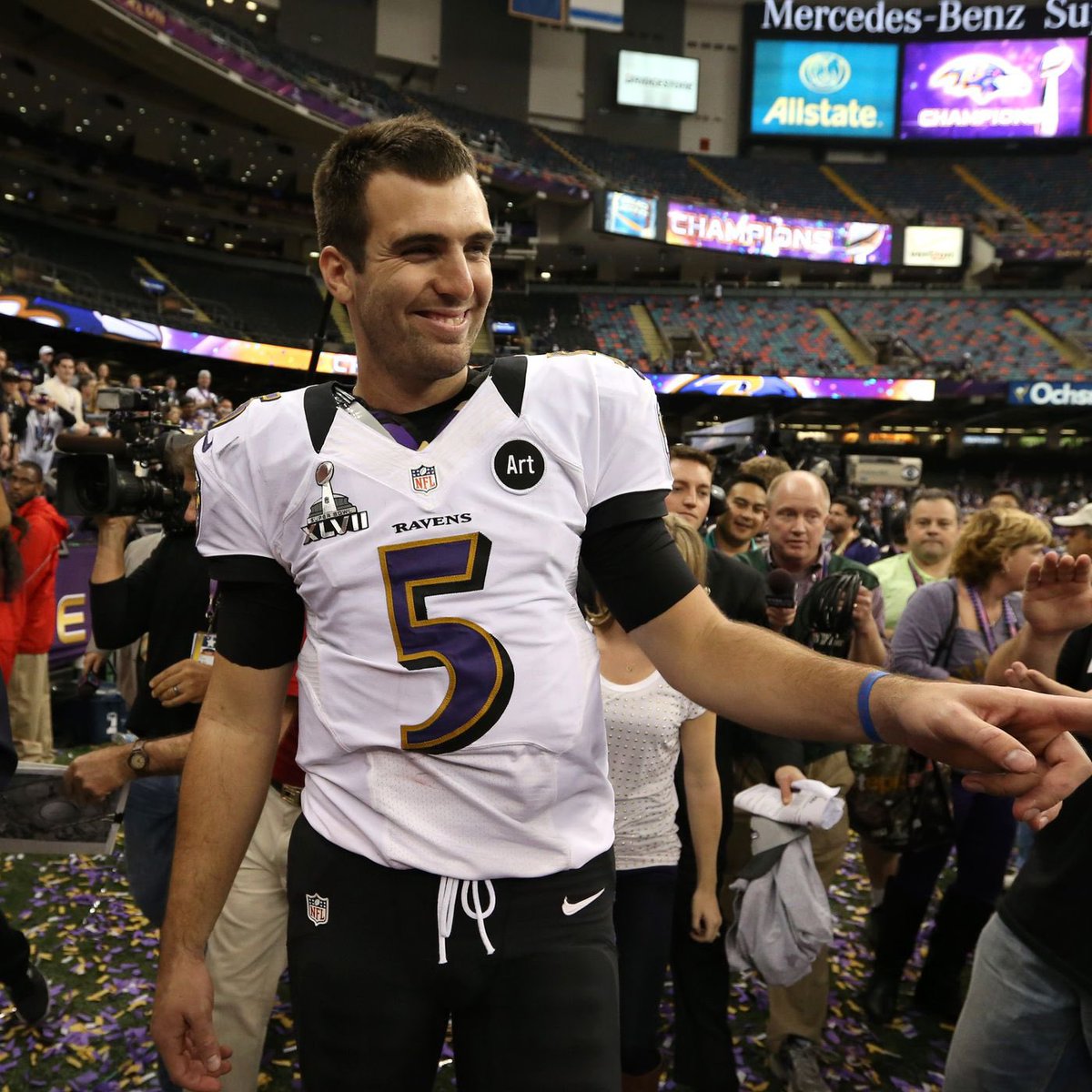 RealmRavens's tweet image. The real Joe Cool doesn’t throw interceptions in the playoffs