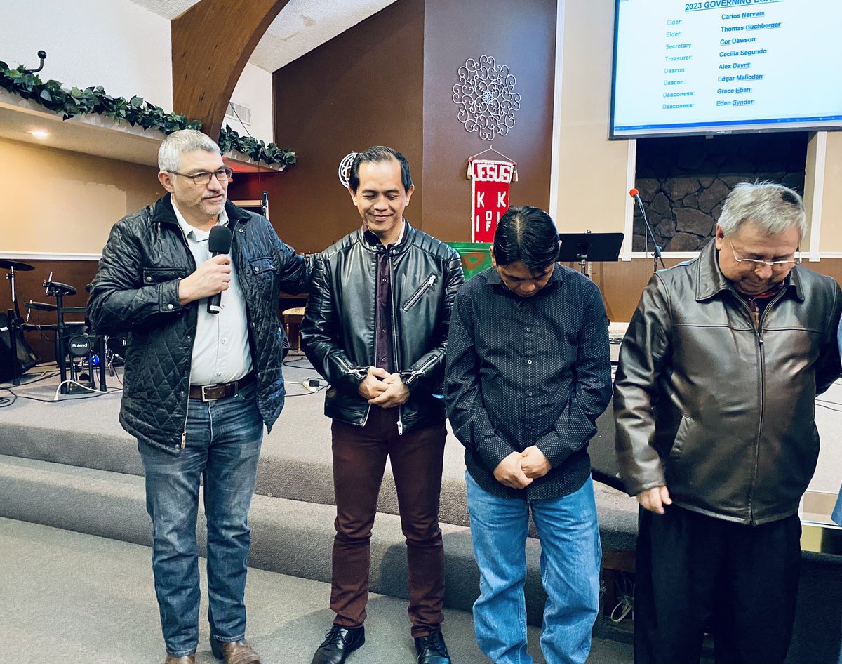 ANAC_WS's tweet photo. Congrats to our 2023 @ANAC_WS Governing Board: Elders @tbuck777 &amp; Carlos Narvais, Treasurer Cecilia Segundo, Secretary Cor Dawson, Deacons Alex Dayrit &amp; Edgar Malicdan and Deaconesses @eban_grace &amp; Eden Snyder. And thank you DS Rev. David Gomez for your prayer of blessing. ✝️ ⛪️ https://t.co/5IqV71rJWq