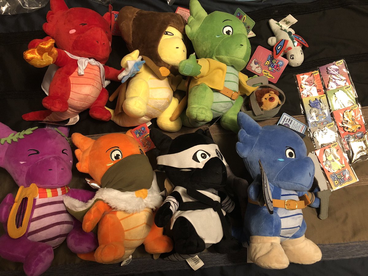 ccagraveheart's tweet image. Yeowie wowie!  Is this Super Smash Bros.?  Because EVERYONE IS HERE!

My #KoboldPlush care package just arrived, and they’re amazing!  Thanks for an awesome kickstarter, @gallantgoblin! 

Now, to find a great place to display them and to decide how I’ll re-class my second Rory!