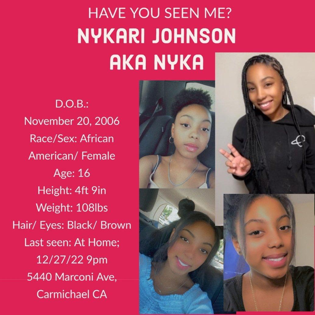 CaliTito's tweet photo. @SacPolice #NykariJohnson is STILL MISSING https://t.co/ClbHdTVDdm