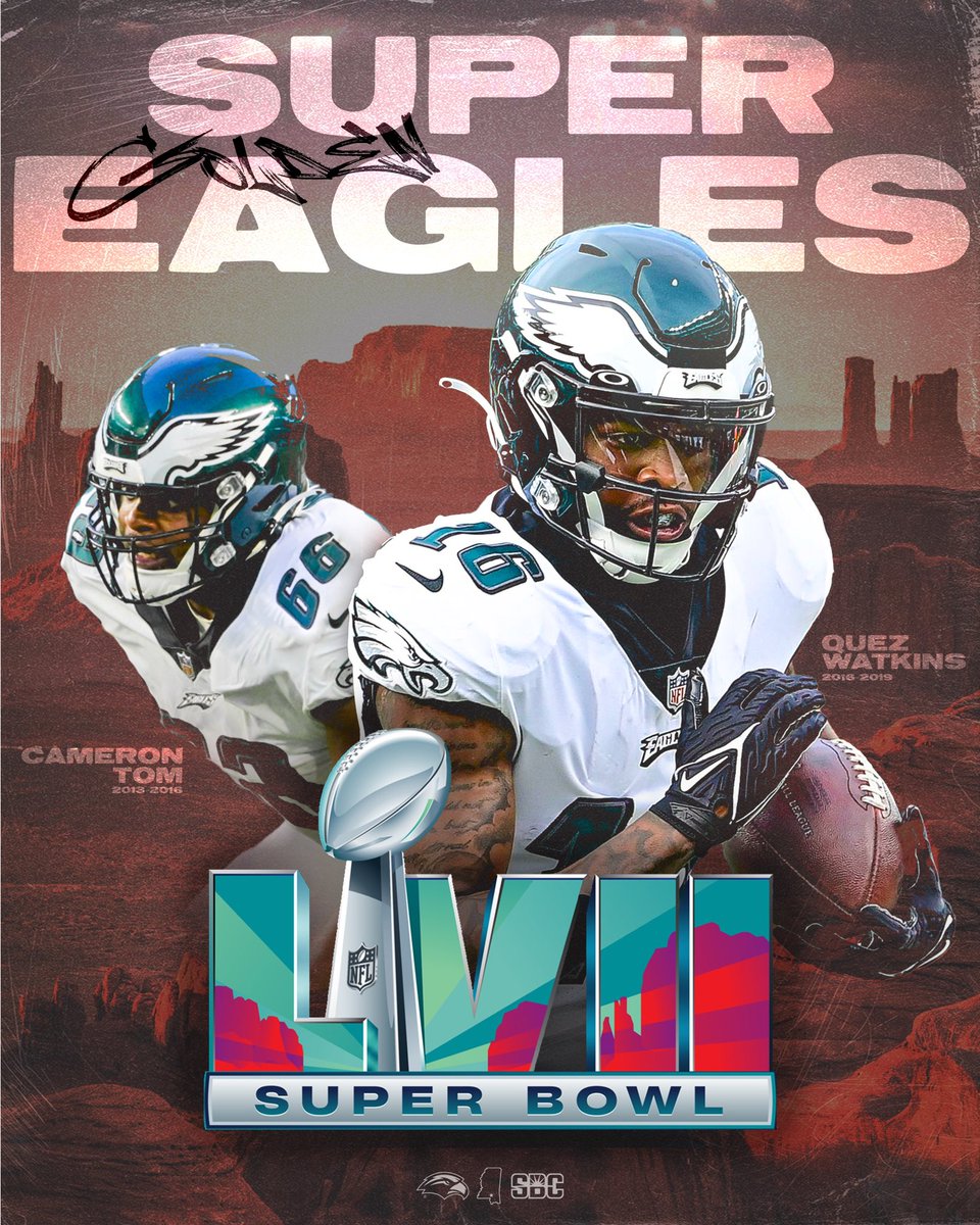 𝗚𝗢𝗜𝗡𝗚 𝗙𝗢𝗥 𝗜𝗧 𝗔𝗟𝗟

Congrats to Quez Watkins and Cameron Tom on making it to the <a href="/SuperBowl/">Super Bowl</a> 🏆 

#AIE | #SMTTT