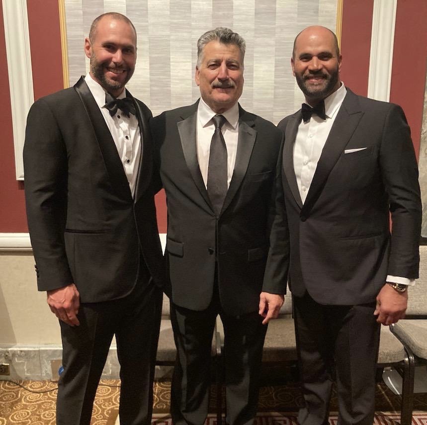 3 Cardinals MVP’s. 3 of 6 1st basemen in Cardinals 140 years of existence to win this prestigious award. 5 x MVP winners in this photo. The great Albert Pujols (3) myself & Paul Goldschmidt (1) So proud to be a significant part of Cardinals history.