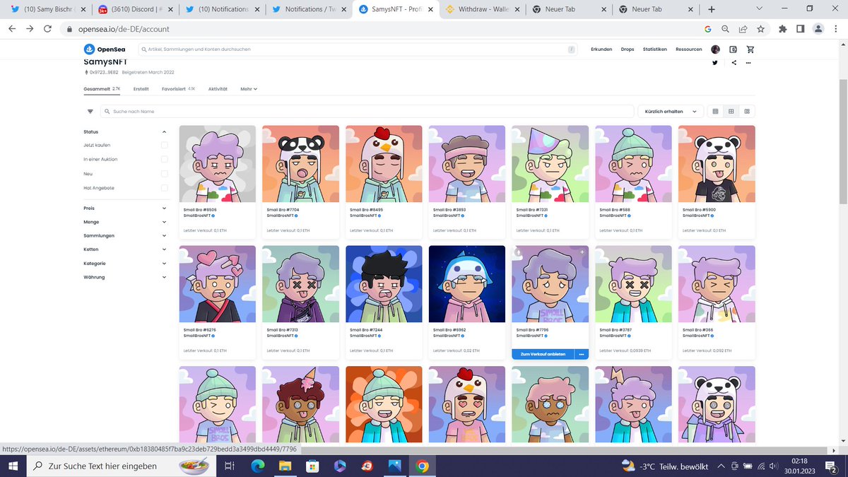 SBischr's tweet image. bought me another 20 Small Bros today :-) to be continued.. @SmallBrosNFT @NFTcommunity_GG