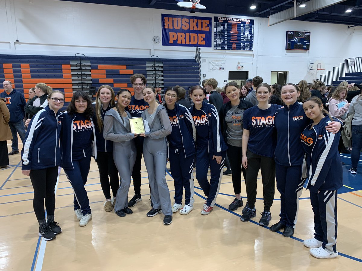 StaggColorGuard's tweet image. A few pics from our first contest of the 2023 season. The Guard finished 1st in class SAA (out of 7 teams).