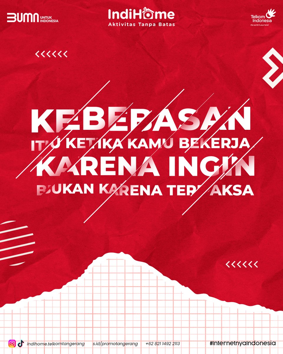 Semoga kita menganggap kebebasan bukan sebagai hak untuk melakukan apa yang kita inginkan, tetapi sebagai kesempatan untuk melakukan apa yang benar.

Selamat Hari Senin😉

#IndiHome #AktivitasTanpaBatas #MotivasiSenin