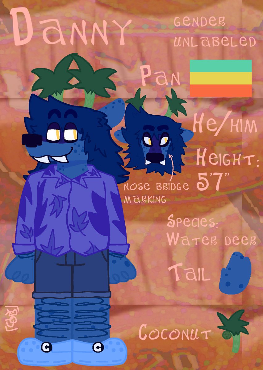 ColbyExtracheez's tweet photo. @rolffrom Also my friends made a few gifs of my ocs as jokes (some are very old design was and art wise). So the gif you saw was probably an older looking design for Danny. Here's the latest design of him! https://t.co/ko3jHIengp