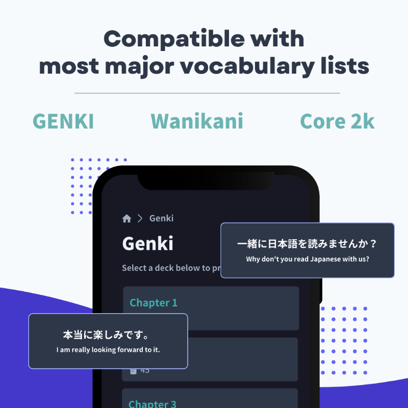 Nihongo_Dango's tweet photo. Our new website is released! 🎉🎉

The website allows you to practice reading real Japanese sentences that only contain words you already know.

Let me know what you think ☺️✨