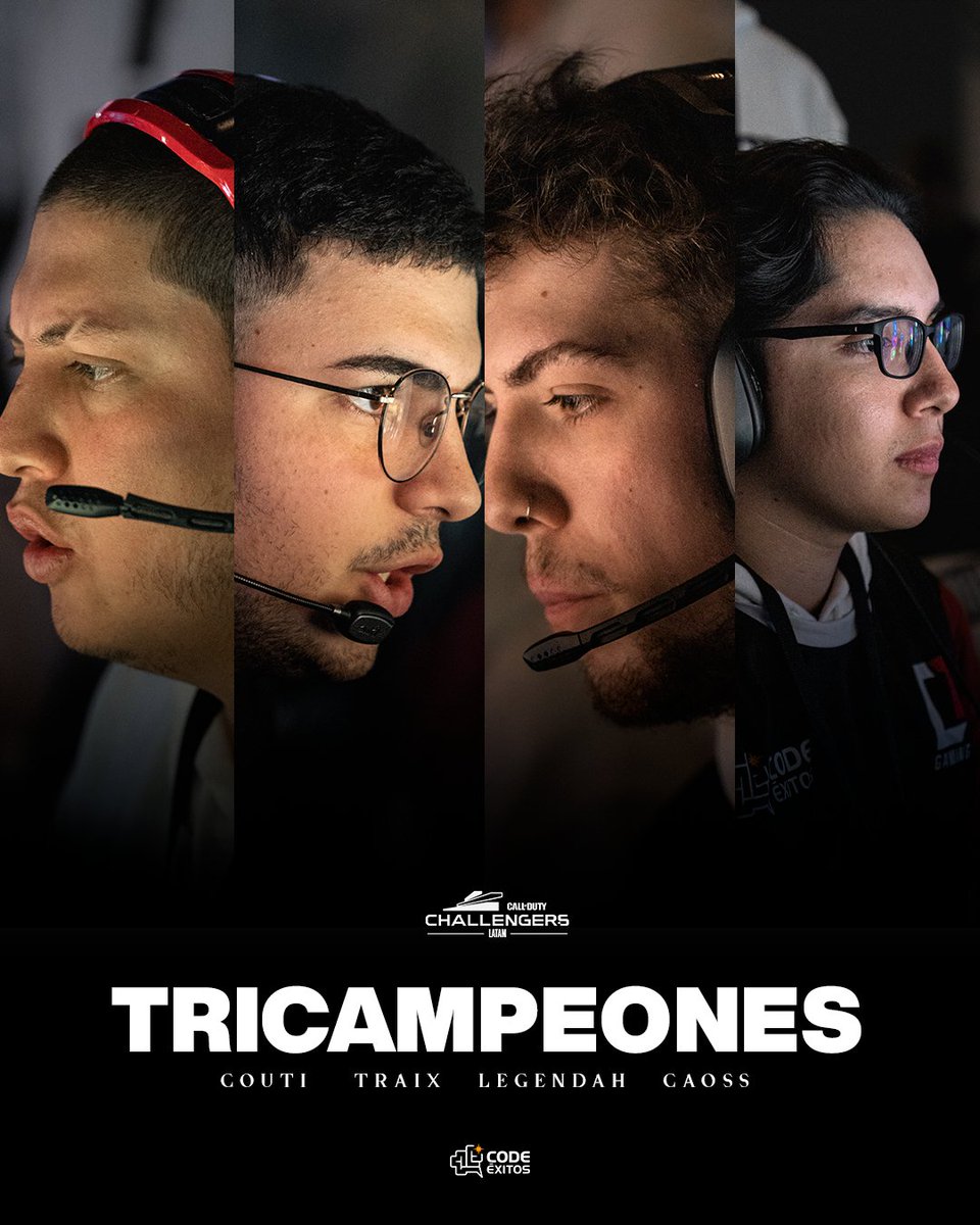 TriCampeones de #LatamChallengers  🏆🏆🏆

<a href="/aLLegendah/">Legendah</a> 
<a href="/traaixx/">Traix</a> 
<a href="/CoutiSZN/">Couti</a> 
@BabyCaoss 

Vencemos contundentemente a <a href="/Team_SMOG_/">SMOG 🇲🇽</a> 4-0

#WeAreD1

Powered by <a href="/codexitos/">CODE Éxitos</a>