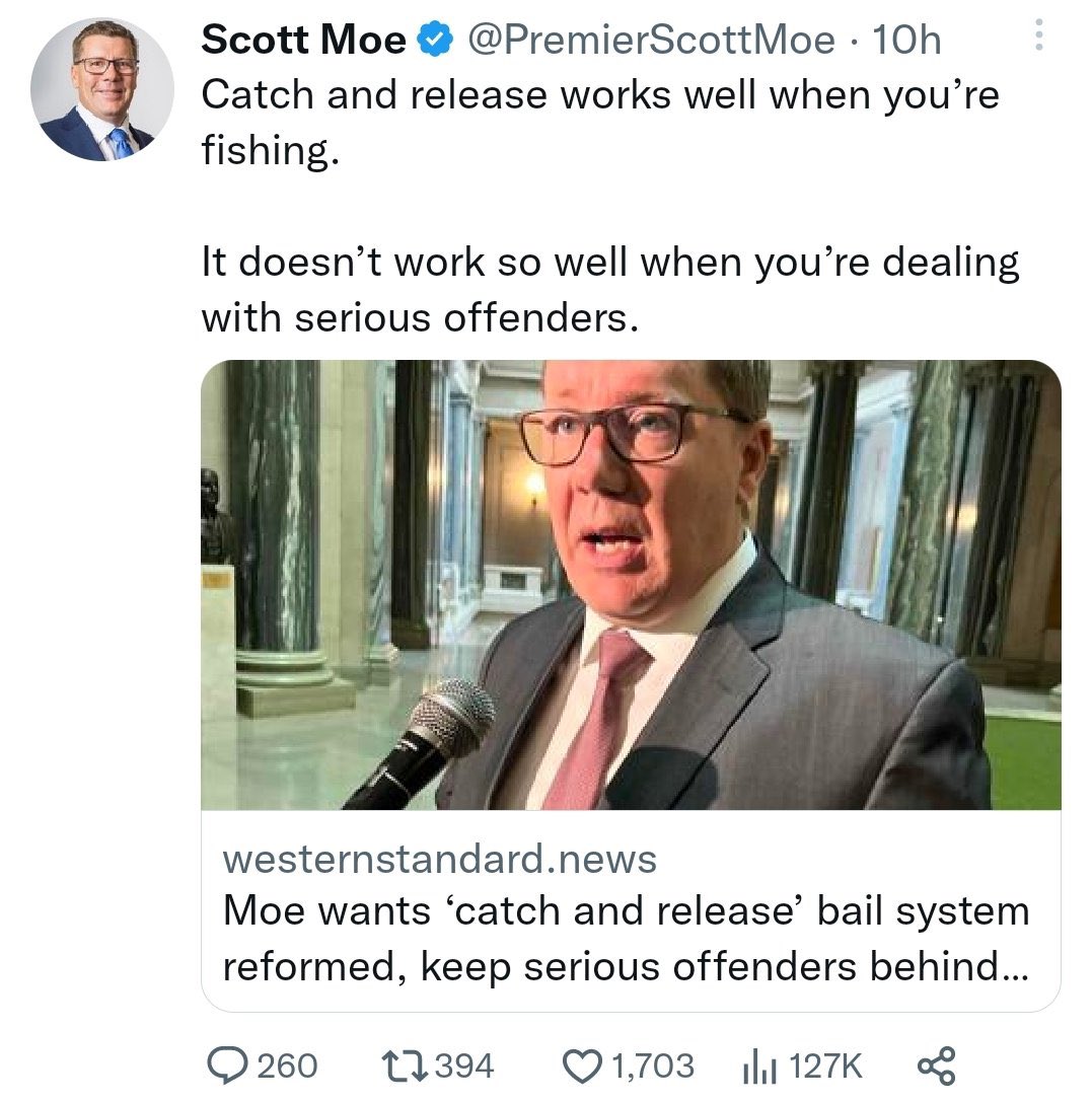 RepublicOfSask's tweet photo. Scotty Moe can’t handle a little criticism, and you shouldn’t be surprised for the criticism if you’ve committed criminal acts yourself.  
#FireScottMoe #FuckScottMoe #BlockedByScott https://t.co/1983kmqbTC