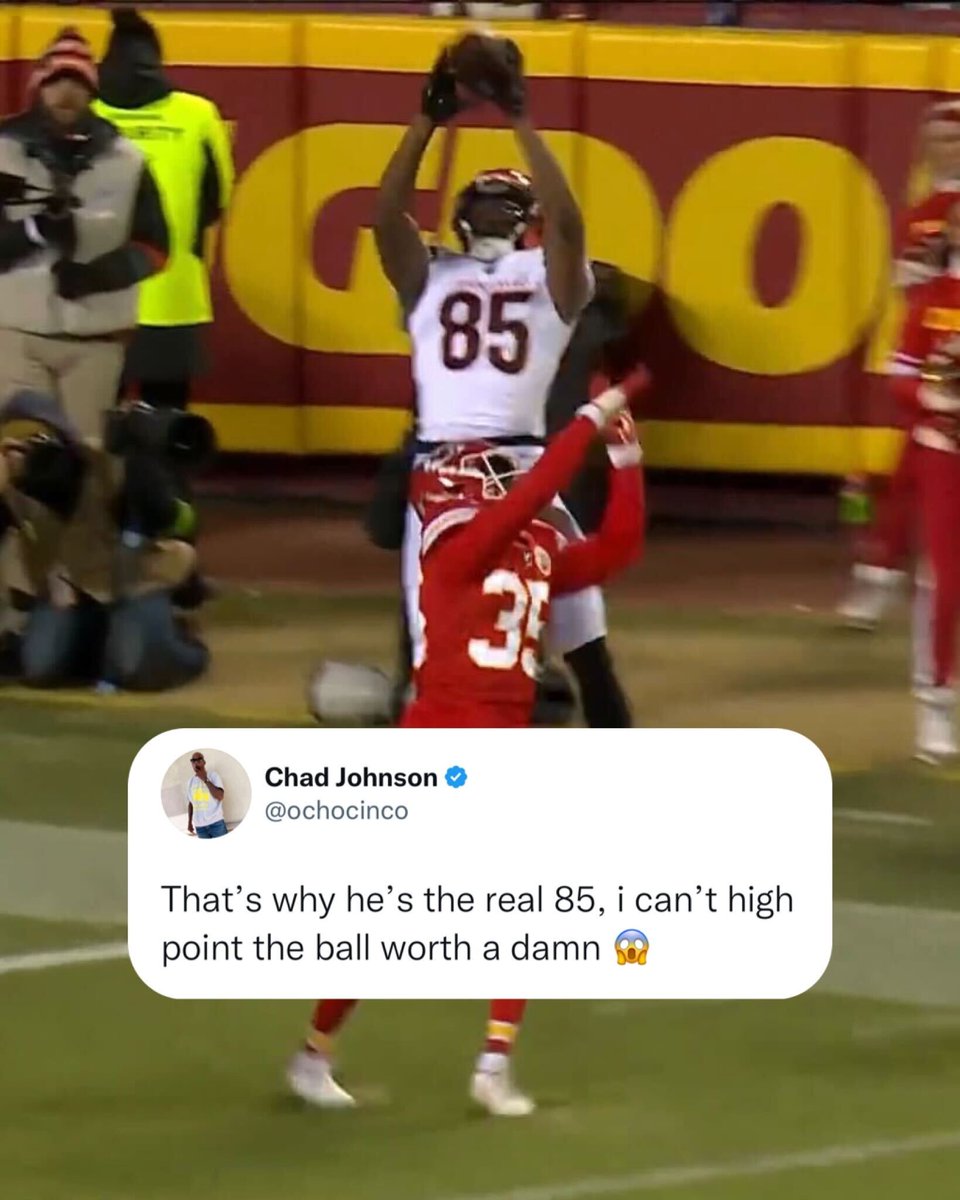 BleacherReport's tweet photo. "The real 85" -@ochocinco  😤🙌 https://t.co/By6EAIlBHB