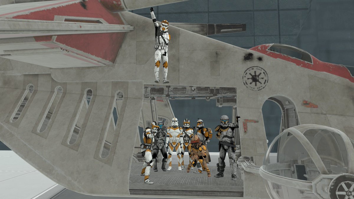 GalacticVrc's tweet photo. The boys are ready for Sarrish! (They don't know.)

#Clonewars #Starwars #Clonewarsmeme #VRChat #VR #GROVRC https://t.co/XPTM0KEJoN