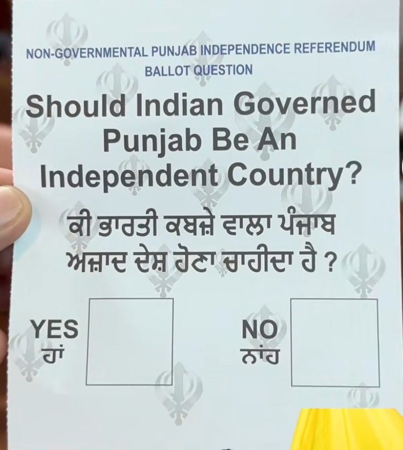 In all so-called ‘Khalistan referendums’, they always specify ‘India-governed Punjab’ - never the rest of Punjab which includes Lahore, the great capital of the Sikh empire. ‘Khalistanis’ never demand Lahore, Nankana Sahib, Kartarpur etc :-) Why? :-)