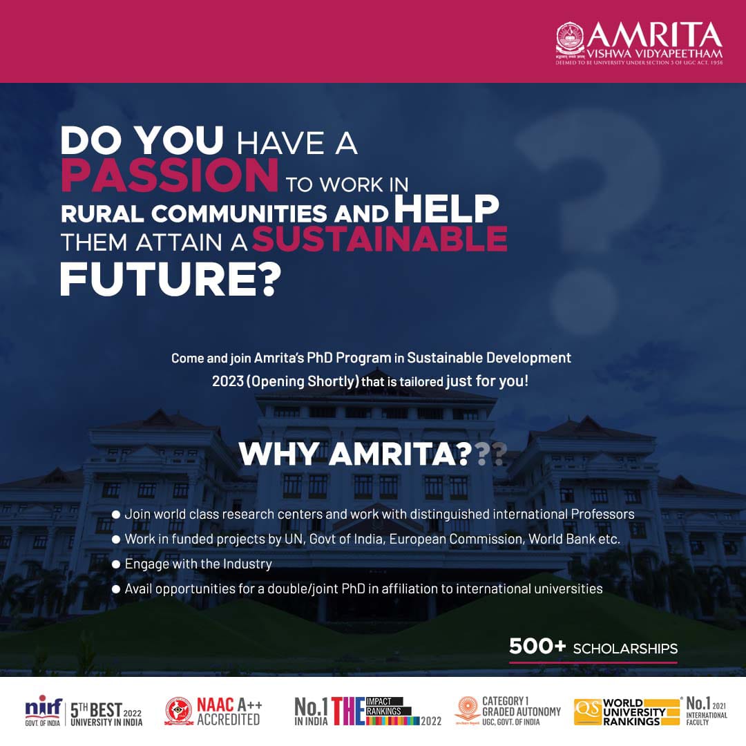 Amrita PhD Admissions (@Amrita_phd) / Posts / X
