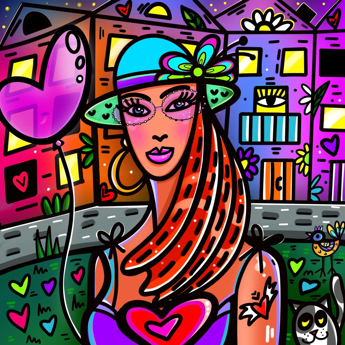 Good day wonderfull World of arts!!!🌏🌈🥰
My 💗Lady in love 💗  wishes you love and inspiration! Stretch out and start the day with a smile! You will succeed!!!
On opensea💥
#NFT #s0meone_u_know #NFTCollection #NABU #KATO #svetiart