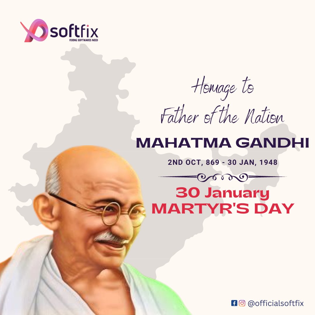 officialsoftfix's tweet photo. Honoring the legacy of Mahatma Gandhi, the champion of non-violent resistance and advocate for justice and equality. His teachings continue to inspire us today.
.
.
.
 #MahatmaGandhi #Nonviolence #Justice #inspiration https://t.co/R4Jui1PYJJ