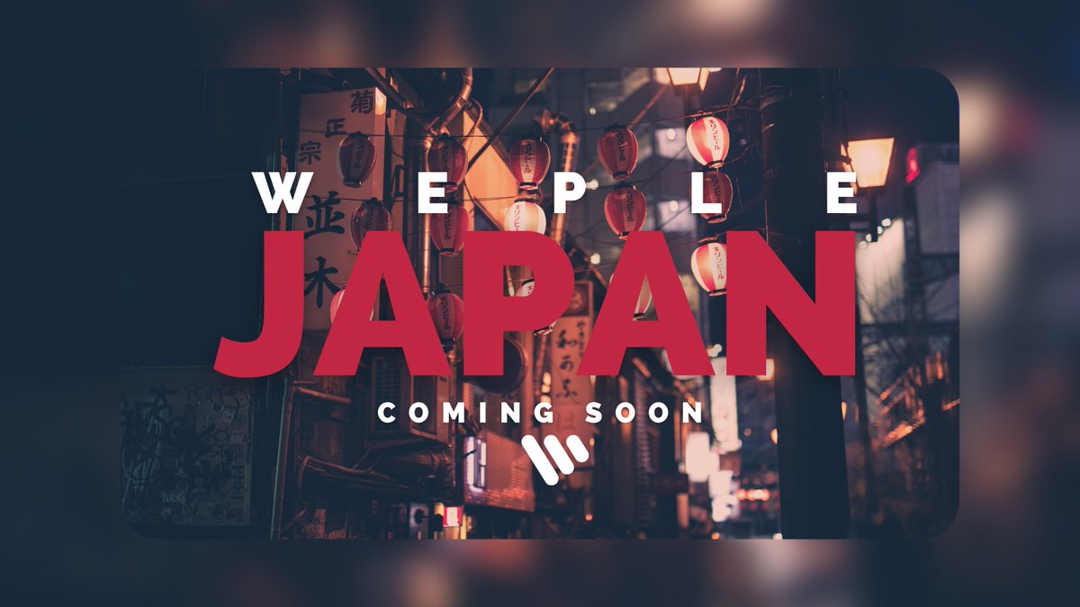 OfficialWeple's tweet photo. WEPLE JAPAN is coiming.
more information
👉https://t.co/8wNdZ0rEMR
#weple #weplenft #weplejapan #weplegallery #위플갤러리 #위플 #위플nft #디지털아트 #nft #nftart https://t.co/85uD1kcBoE