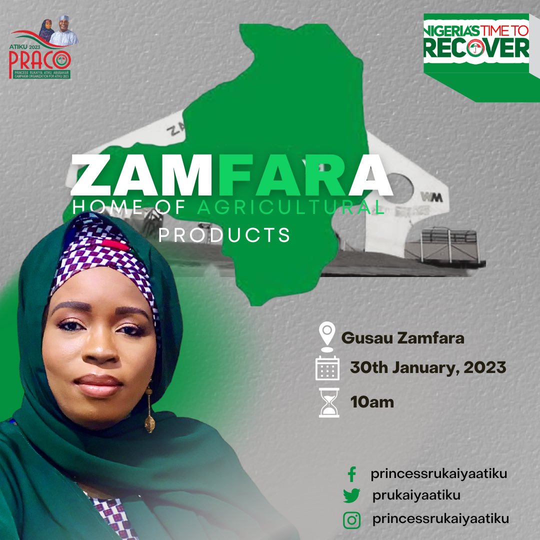 PRukaiyaAtiku's tweet photo. Today, we head to Zamfara State. #PRACO #RecoverNigeria https://t.co/BKsSdha1oR
