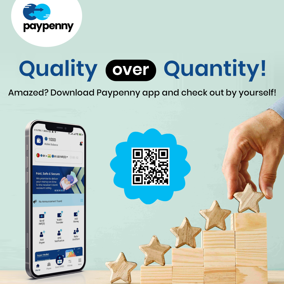 Paypenny gives paramount importance😎 to Quality 📩and that is being shown in the form of it's amazing features🎁🎀
#moneytransfer #fintech #transfer #send #currency #bestrates @payPENNY2
