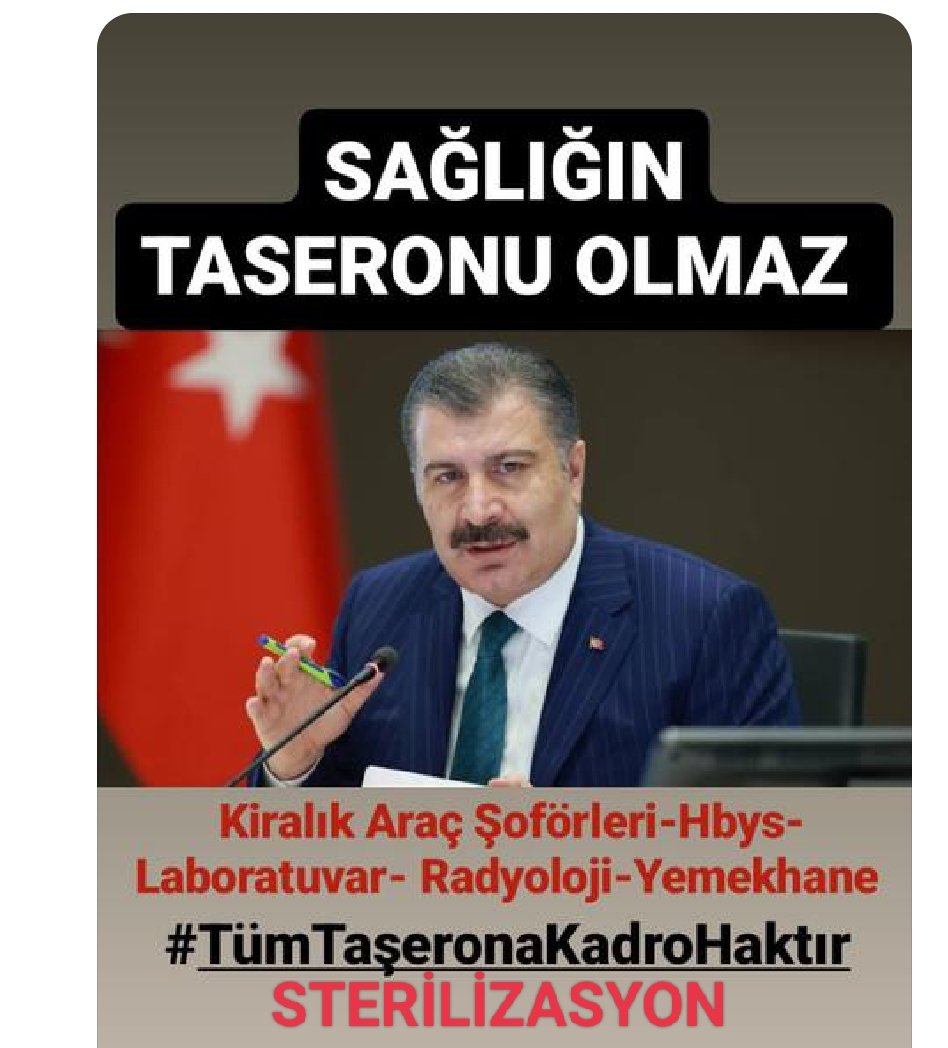 Sterilizasyoncu olarak mağduriyetimizin giderilmesini istiyoruz
<a href="/ankarakulisi06/">ANKARA KULİSİ</a> <a href="/csgbakanligi/">T.C. Çalışma ve Sosyal Güvenlik Bakanlığı</a>
<a href="/drfahrettinkoca/">Dr. Fahrettin Koca</a> <a href="/vedatbilgn/">Vedat Bilgin</a> <a href="/MHP_Bilgi/">MHP</a> <a href="/RTErdogan/">Recep Tayyip Erdoğan</a> <a href="/fethigurer/">Ömer Fethi Gürer</a>