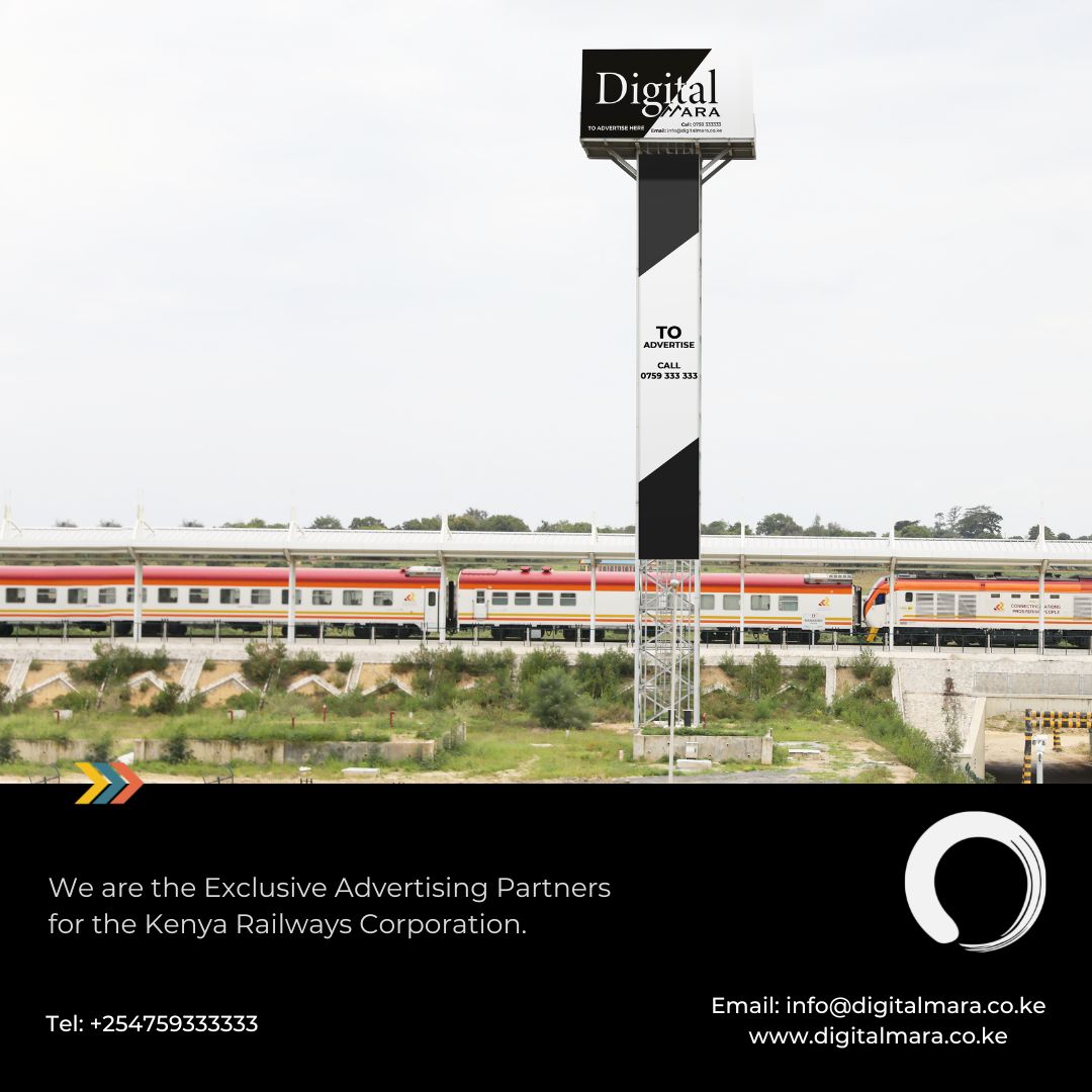 Train station advertising is flexible. You can choose the size, placement, and duration of your ad campaign to fit your budget and goals. Contact us today to book a spot at our ad spots at the SGR. #transitadvertising #trainadvertising #advertisingkenya #digitalmara