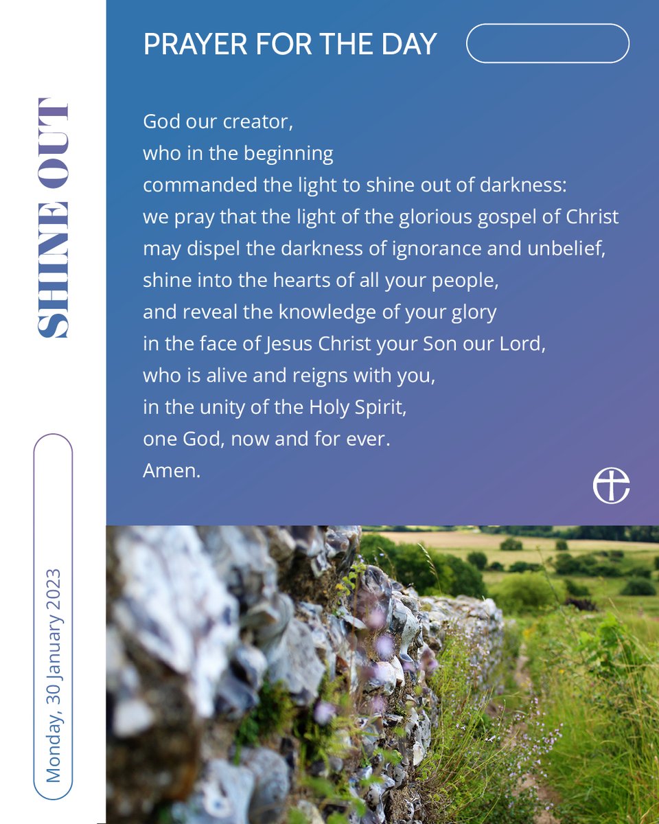 churchofengland's tweet photo. Pray with us. Today's prayer is available in plain text and audio formats at https://t.co/Rn4jDVCRSG. https://t.co/XNeJakH3LU