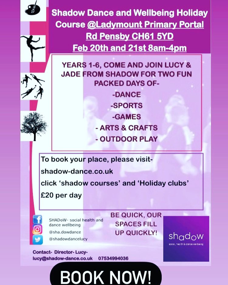 Shadowdancelucy's tweet photo. There are still plenty of spaces! Book on https://t.co/tCUCEvmRtK @LadymountNews @OxtonCe @irbyprischool @DawpoolCofE @raeburnprimary @Bidstonavenue @DevParkPrimary @WirralSG @wirralmums https://t.co/AHIrJvvbTb
