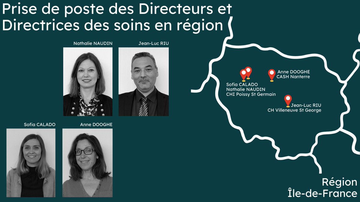 [ 1 jour 1 région ]

Après le focus sur nos DS Parisiens, nous souhaitons aujourd'hui une belle prise de fonction à nos nouveaux Directeurs des soins Franciliens ! Nathalie Naudin, Sofia Collabo, Anne Dooghe et Jean Luc Riu !
<a href="/EHESP/">EHESP</a>