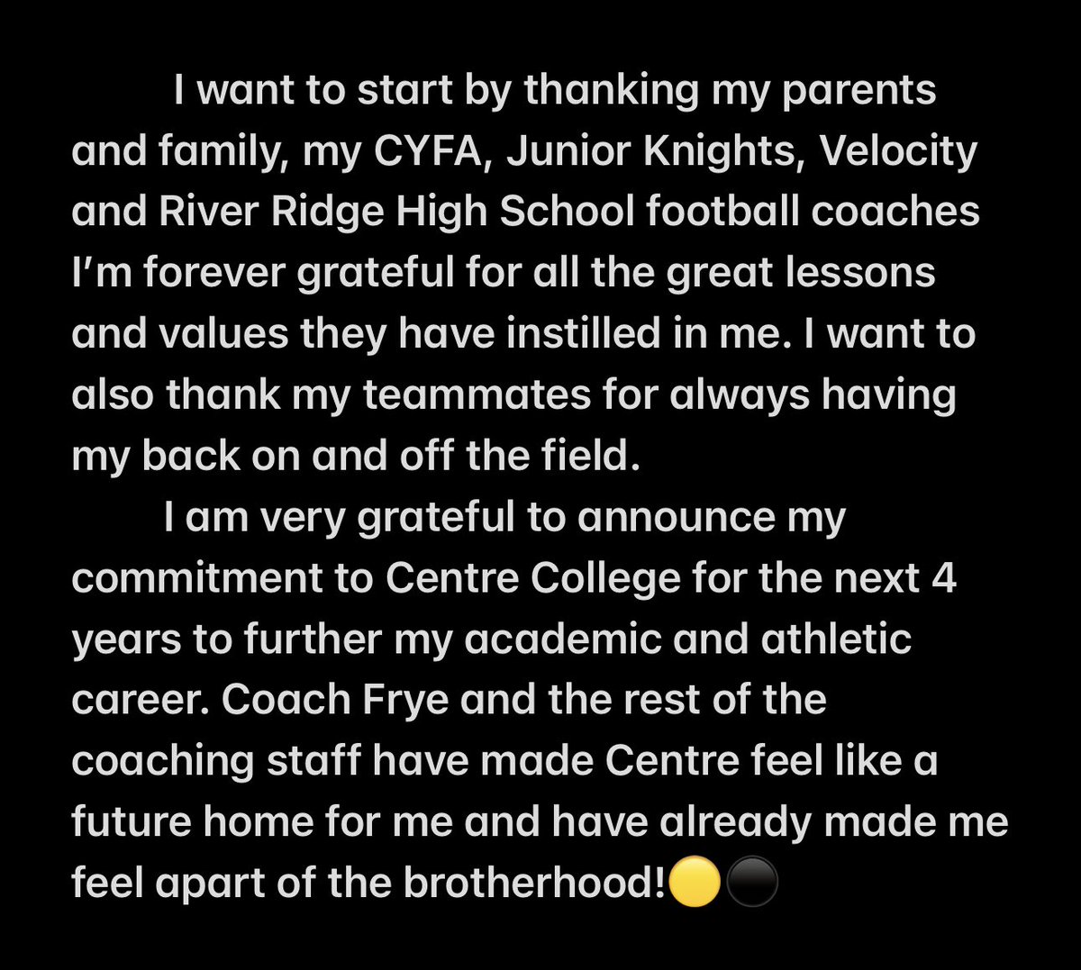 reedalbers51's tweet photo. 110% COMMITTED TO THE CULTURE💛🖤 @MikeCollins05 @sleepycoach @mullinax_joseph @CoachLeviBrown @coachschultz15 @JulianTodd4 @CoachAndyFrye @lachendro1 @WBramel @CoachLash @RobertCouch @CoachSimmons_CC @RickFoxFB @Velocity_LS @Velocity_FB https://t.co/Xx5jO6RvIx