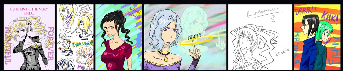 I'm trying to pick an ancient piece of art I made to redraw (think 2011 "LOL randomness xD" dA era masterpieces) 

but they're all so funny I can't pick a single one?? NOTHING tops the streaky backgrounds and random text placement. no complaints. 10/10. could an AI bro do THIS? 