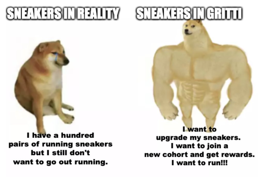 GrittiApp's tweet photo. Sneakers, sneakers, we want better sneakers! 👟

Join #StakeRun on the Gritti app to get more exclusive prizes!
https://t.co/Jf1Zy9PS6m🏃

#Gritti #Web3 #SocialFitness #movetoearn #running #fitness https://t.co/OusTHWGJRa