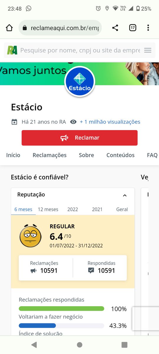 arkad_ai's tweet photo. A verdadeira propaganda da Estácio
- sem suporte ao aluno
- só tive dor de cabeça
- me cobram matrícula duplicada, enfim... MT ruim 
#BBB23 https://t.co/eucyY7BKc7