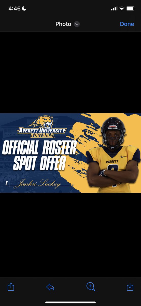 Blessed to receive my 1st offer from Averett University 🙏🏾🔵🟡<a href="/AverettFootball/">Averett Football</a>  <a href="/coachphenry/">Coach-Patrick Henry</a>