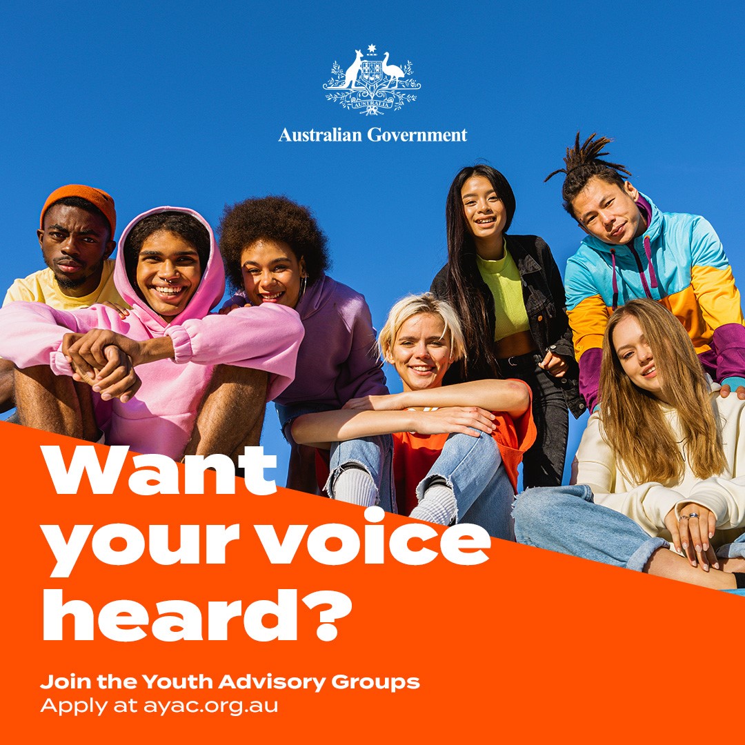 austyouth's tweet photo. Are you aged 16-25? Want to help the govt take action on the issues you care about?
 
We are working with the Australian Govt to launch 5 new Youth Advisory Groups that will help shape national policies and programs. 

Learn more + make your voice heard https://t.co/VjGAU7Qw5d https://t.co/hNxukjaE1j