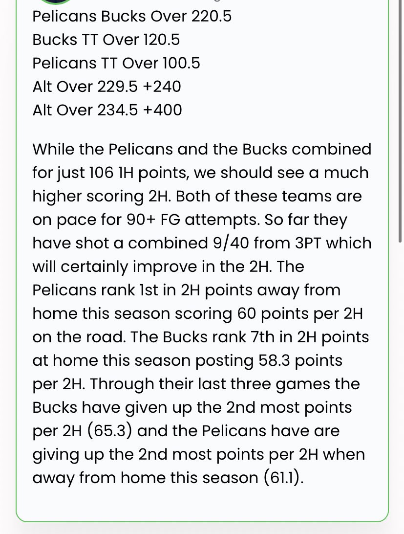 SRCGROUP2K's tweet photo. Today’s Free Play SWEEP
🏈Eagles -2.5✅
🏈49ers TTU✅
🏈Eagles TTO✅
🏀Live Griz+4.5✅
🏀Live Pacers TTU✅
🏀Live Pels Bucks Over✅
🏀Live Pels TTO✅
🏀Live Bucks TTO✅

L24 Free: 18-6 (75%)

To be sent Tues Free Play
-Like &amp; RT
- Comment #Betsmarter &amp; DM us

#GamblingTwitter https://t.co/NjLjzAnSei