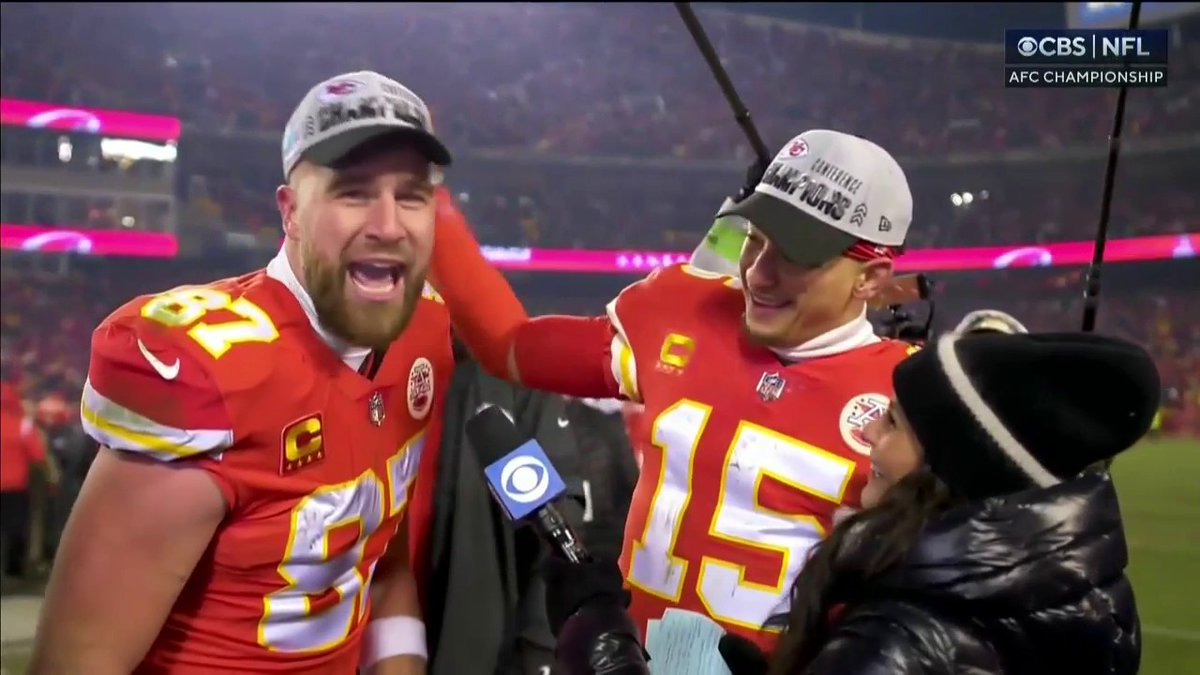 NFLonFOX's tweet photo. "BURROW-HEAD, MY ASS!"- @tkelce 

The @Chiefs took notes ✍️ https://t.co/qIhRJ5YwOC