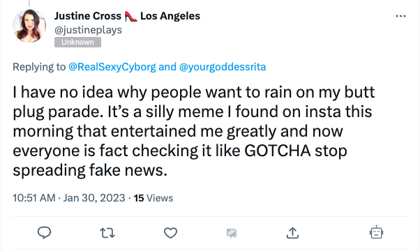 Reminder, in an era of powerful, user-friendly Deepfake and AI-generated content software, don't tell