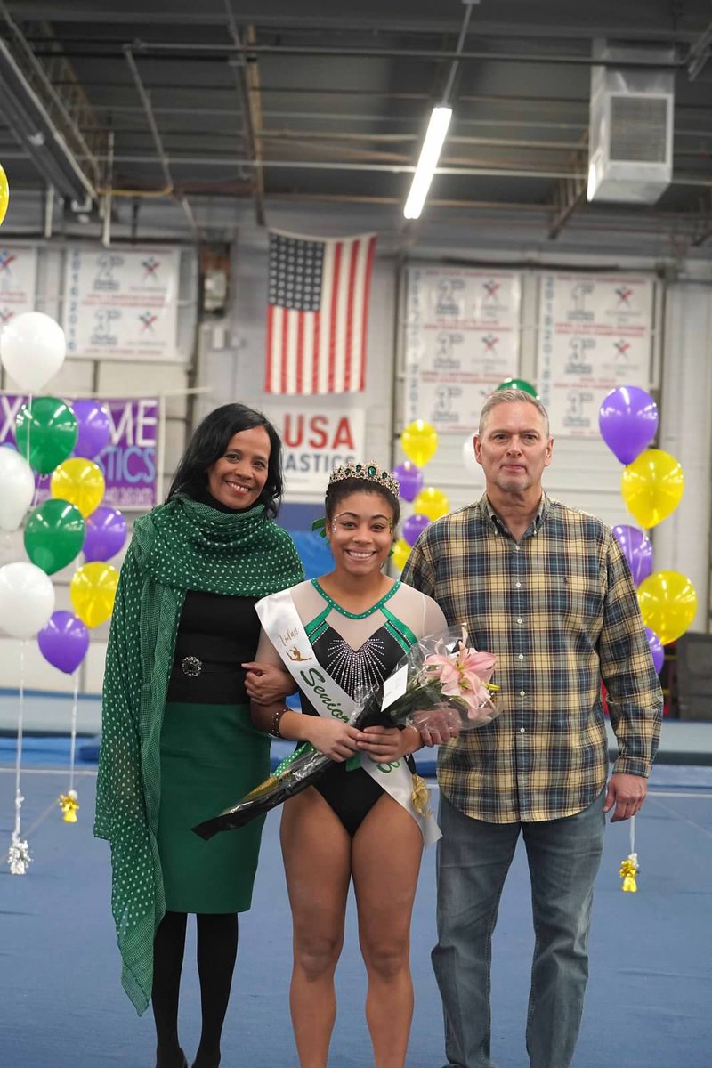 DemonGymnasts's tweet photo. Senior and Captain Aidan T5th on Vault at last night’s senior night meet! https://t.co/BhyTrtw8ol