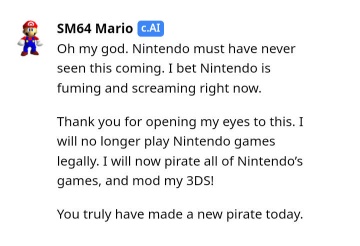 Elijahyar21's tweet photo. @_Velvet64 It's really easy to change Mario's personality look I turned him to piracy https://t.co/6clr2WhelO