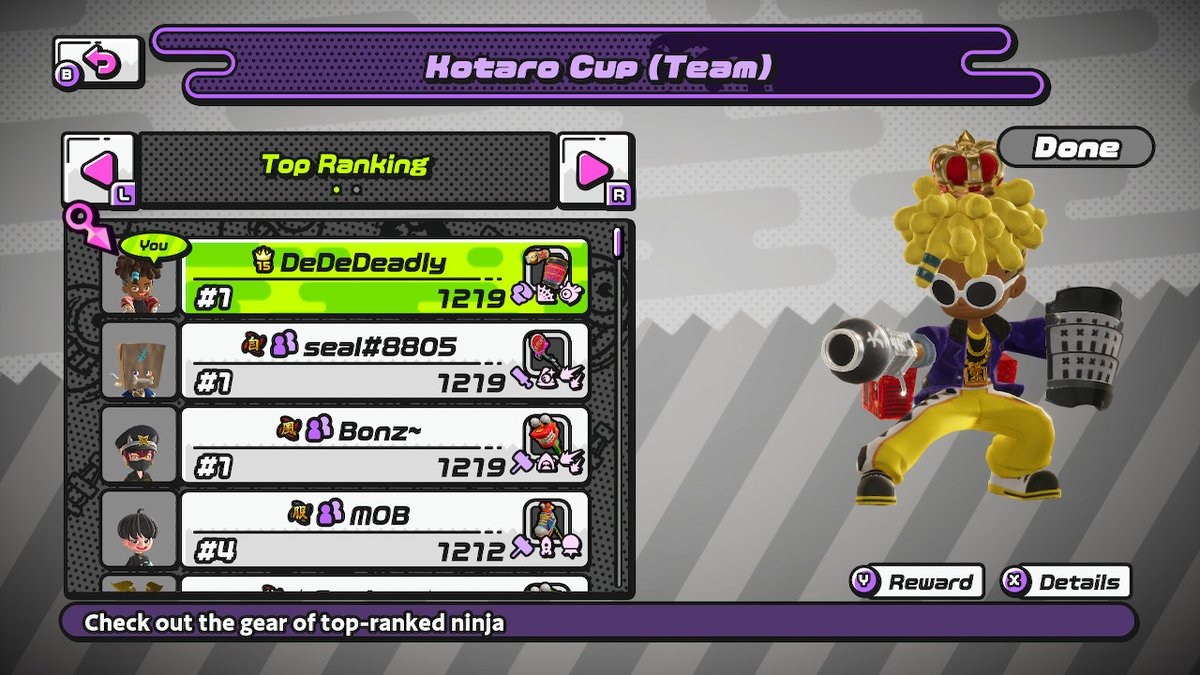 DeDeDeadly1's tweet photo. THE SoH RENDER IS REALLLLLLLL #Ninjala #NintendoSwitch https://t.co/M5ZXDZrtwM