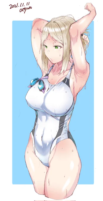 #くそ寒いので水着絵を貼る 