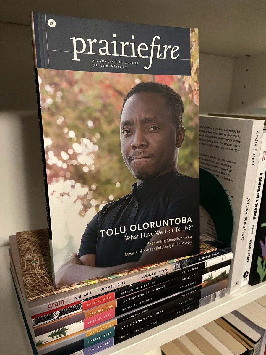 Wow. Just read this brilliant lecture on poetry and questions from <a href="/toluini/">Tolu Oloruntoba</a> via <a href="/PrairieFireMag/">Prairie Fire Magazine</a> and this is now required reading for all of you. Made me think and reflect on what I’m doing here in this world right now and made me excited to keep reading, writing, and questioning!
