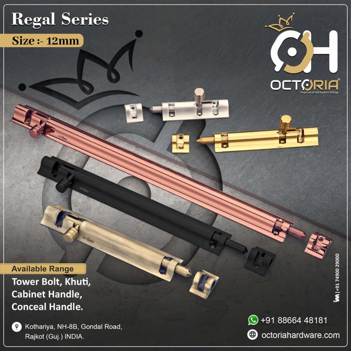 ibais_hardware's tweet photo. OCTORIA SALES CORPORATION (RAJKOT)
For enquiry via WhatsApp click:
https://t.co/Bbt67qnvXP
Mr. Ajay Patel - 88 66 44 81 81
#towerbolt #hookhardware #premiumhook #hardwaremanufacturer #doorfittings #concealhandle #doorhandle #cabinethandle #handlehardware
.
@IBAISMEDIA https://t.co/zO33rZZpeC